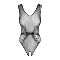 Сітчастий бодістокінг з доступом Obsessive B115 teddy S/M/L, чорний — Переглянути зображення 5