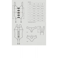 Еротичний костюм зайчика Obsessive Bunny suit 4 pcs costume pink S/M, рожевий, топ з підв’язками — Переглянути зображення 7