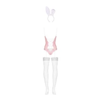 Еротичний костюм зайчика Obsessive Bunny suit 4 pcs costume pink S/M, рожевий, топ з підв’язками — Переглянути зображення 6