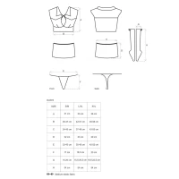 Еротичний костюм студентки Obsessive Student 4 pcs costume L/XL, топ, спідниця, стринги, гольфи — Переглянути зображення 7