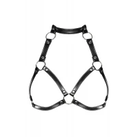 Портупея на груди Obsessive A740 harness black O/S, штучна шкіра — Переглянути зображення 1