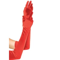 Довгі атласні рукавички Leg Avenue Extra Long Satin Gloves, One Size, червоні — Переглянути зображення 1