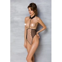 Еротичне боді Passion TRISHA BODY, S/M, beige, з відкритими чашками — Просмотреть изображение 6