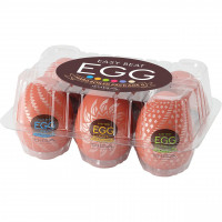 Набор мастурбаторов-яиц Tenga Egg Hard Boilded II Pack (6 яиц), плотный TPE, выпуклая текстура