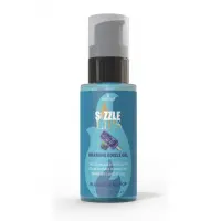 Зігрівальний масажний гель Sensuva Sizzle Lips Blueberry Ice Pop (59 мл), без цукру, їстівний