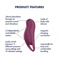 Вакуумний кліторальний стимулятор з вібрацією Satisfyer Pocket Pro 1 Purple — Просмотреть изображение 3