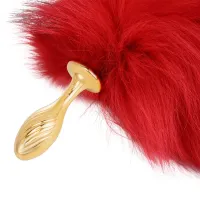 Анальна пробка з хвостом лисиці LOCKINK SEVANDA Red Vixen Set with Pear-shape Plug — Переглянути зображення 6