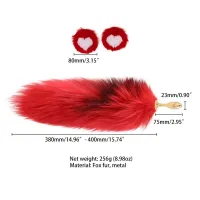 Анальна пробка з хвостом лисиці LOCKINK SEVANDA Red Vixen Set with Pear-shape Plug — Переглянути зображення 7