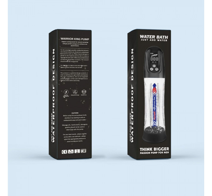 Автоматична гідропомпа 2в1 (вода/повітря) Water Bath з LED-дисплеєм, 2 режими