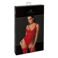 Боді Noir Handmade F352 Red powerwetlook body - XXL — Переглянути зображення 8