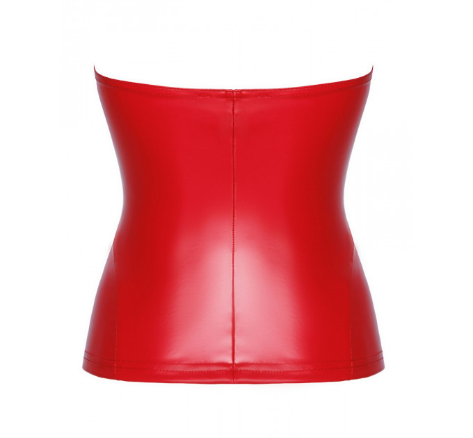 Корсет Noir Handmade F355 Red powerwetlook corset - L