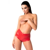 Шорти Noir Handmade F356 Red powerwetlook shorts - 3XL — Переглянути зображення 5