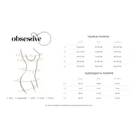 Бебі-дол Obsessive Arrowel White chemise L/XL, з декоративним чокером та гартерами — Переглянути зображення 4
