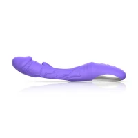 Вібратор точки G з вагінальним відростком Good Vibes Only – Flax Vibrating Dildo with G-Spot Stimulator — Переглянути зображення 4