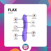 Вібратор точки G з вагінальним відростком Good Vibes Only – Flax Vibrating Dildo with G-Spot Stimulator — Переглянути зображення 16