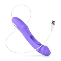 Вібратор точки G з вагінальним відростком Good Vibes Only – Flax Vibrating Dildo with G-Spot Stimulator — Переглянути зображення 6