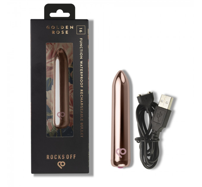 Вибропуля Rocks Off Bullet Golden Rose 16 Settings
