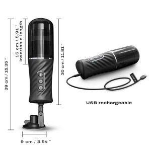 Автоматичний мастурбатор Dorcel THRUST BLOW PRO, імітація фрикцій+обертання, по 10 режимів, присоска