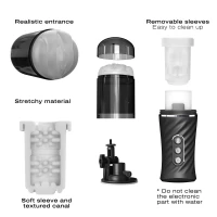 Автоматичний мастурбатор Dorcel THRUST BLOW PRO, імітація фрикцій+обертання, по 10 режимів, присоска — Переглянути зображення 4