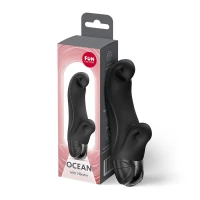 Вібратор-кролик Fun Factory OCEAN Black, для клітора та точки G, 6 режимів, на батарейках — Переглянути зображення 3