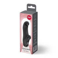 Вибратор-кролик Fun Factory OCEAN Black, для клитора и точки G, 6 режимов, на батарейках — Просмотреть изображение 4