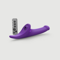 Вібронасадка для страпону з вакуумною стимуляцією Strap-On-Me Multi Orgasm Dildo S Purple
