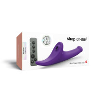 Вібронасадка для страпону з вакуумною стимуляцією Strap-On-Me Multi Orgasm Dildo S Purple — Переглянути зображення 8