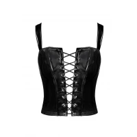 Корсет Noir Handmade F379 Dominae Frontbind PVC Corset Top XL — Переглянути зображення 6