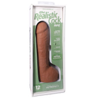 Фалоімітатор Doc Johnson The Realistic Cock ULTRASKYN - 12 Inch Hung with Balls Caramel — Переглянути зображення 8
