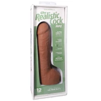 Фалоімітатор Doc Johnson The Realistic Cock ULTRASKYN - 12 Inch Hung with Balls Caramel — Просмотреть изображение 14