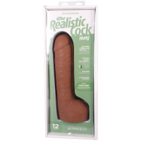 Фалоімітатор Doc Johnson The Realistic Cock ULTRASKYN - 12 Inch Hung with Balls Caramel — Переглянути зображення 10