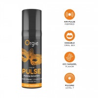 Смоктайзер для клитора Orgie Liquid Pulse 15 мл, вкус Ice Caramel, гель с эффектом посасывания