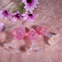 Анальна пробка Liebe Seele Heart-shaped Crystal Anal Plug - Pink Small — Переглянути зображення 5
