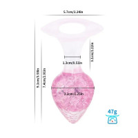 Анальна пробка Liebe Seele Heart-shaped Crystal Anal Plug - Pink Small