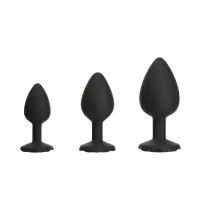 Набір силіконових анальних пробок BMS Roses Til’ Dawn Silicone Anal Plug Kit (пошкоджене паковання!!!) — Переглянути зображення 1