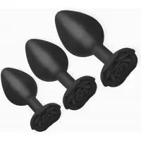 Набір силіконових анальних пробок BMS Roses Til’ Dawn Silicone Anal Plug Kit (пошкоджене паковання!!!) — Переглянути зображення 5