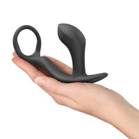 Анальна пробка з ерекційним кільцем Fun Factory BOOTIE RING Black (м'яте паковання!!!) — Переглянути зображення 8