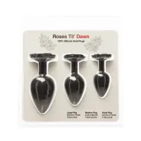 Набір силіконових анальних пробок BMS Roses Til’ Dawn Silicone Anal Plug Kit (пошкоджене паковання!!!) — Переглянути зображення 11