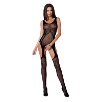 Бодістокінг Passion BS061 black, комбінезон, імітація панчіх — Просмотреть изображение 3