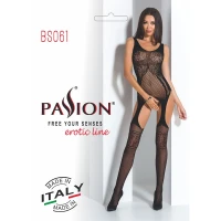 Бодістокінг Passion BS061 black, комбінезон, імітація панчіх — Просмотреть изображение 7