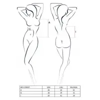 Корсет під латекс з пажами Passion Exclusive BES CORSET XXL/XXXL, black, стрінги, шнурівка — Переглянути зображення 3