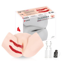 Мастурбатор-полуторс Kokos Samanda 2WayPlus с вибрацией и массажем, два входа: вагина и попка — Просмотреть изображение 7