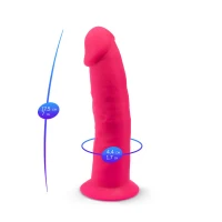 Фалоімітатор SilexD Henry Pink (MODEL 2 size 7.5in), двошаровий, силікон + Silexpan, діаметр 4,8 см — Просмотреть изображение 5