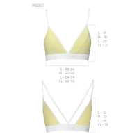 Спортивний топ з подвійними бретелями Passion PS007 TOP XL, yellow — Переглянути зображення 5