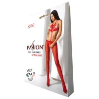 Відкритий бодістокінг Passion BS080 red — Переглянути зображення 5