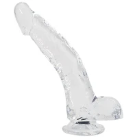 Прозорий фалоімітатор Alive Jelly Dildo Stallion, ТПЕ, присоска, діаметр 3,5 см, довжина 22 см — Переглянути зображення 1