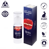 Розпродаж!!! Їстівна масажна олія MAI Attraction Mojito Hot Kiss 50 мл (термін 09.2026) — Переглянути зображення 3