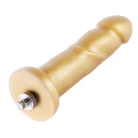 Золотий фалоімітатор Hismith 6.8″ Golden Silicone Dildo, система KlicLok — Переглянути зображення 1