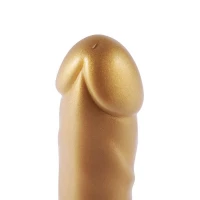 Золотий фалоімітатор Hismith 6.8″ Golden Silicone Dildo, система KlicLok — Переглянути зображення 5