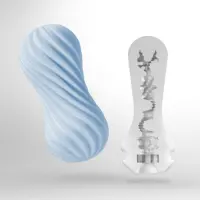 Мастурбатор Tenga FLEX Bubbly Blue зі змінною інтенсивністю, можна скручувати, вакуум — Просмотреть изображение 2